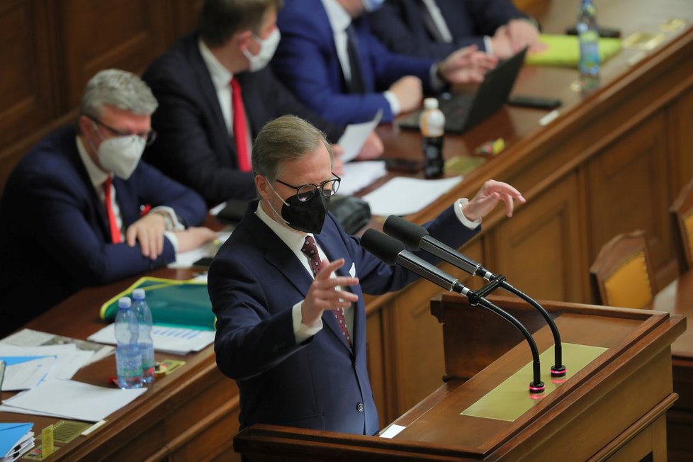 Předseda ODS Petr Fiala na jednání Poslanecké sněmovny o státním rozpočtu. (11. 11. 2020)