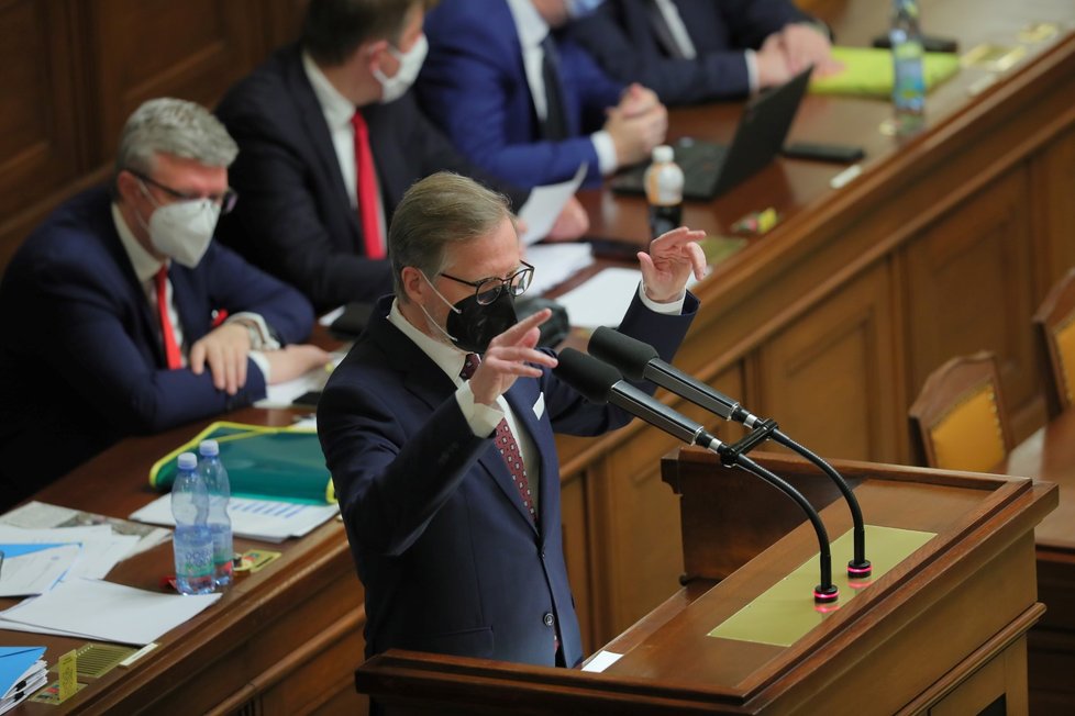 Předseda ODS Petr Fiala na jednání Poslanecké sněmovny o státním rozpočtu. (11. 11. 2020)