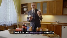 Premiér Petr Fiala (ODS) natočil video, ve kterém porovnával ceny potraviny v Česku a v Německu.