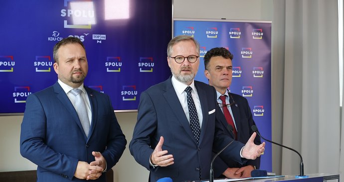 Fiala na tiskovce k prezidentským volbám: Vlastního kandidáta se rozhodla koalice Spolu nepostavit (4.10.2022)