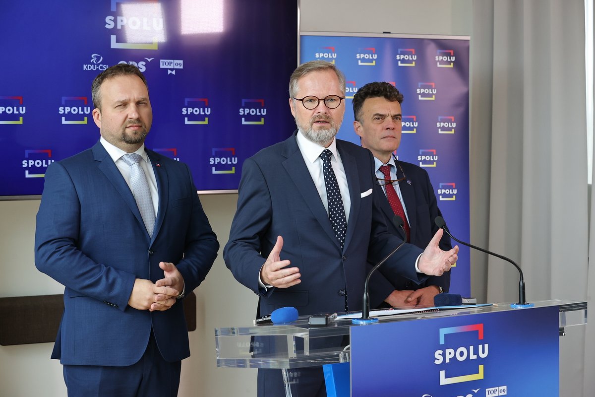 Fiala na tiskovce k prezidentským volbám: Vlastního kandidáta se rozhodla koalice Spolu nepostavit (4.10.2022)