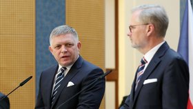Tisková konference premiérů Roberta Fica a Petra Fialy (ODS) (24.11.2023)