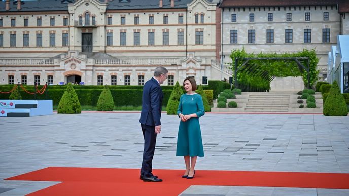 Premiér Petr Fiala a moldavská prezidentka Maia Sanduová v Kišiněvě