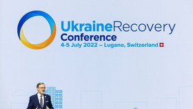 Premiér Petr Fiala na mezinárodní konferenci