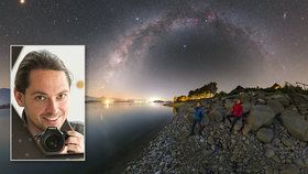 Fotograf Petr Horálek zachytil pohádkovou fotografii Marsu a Mléčné dráhy