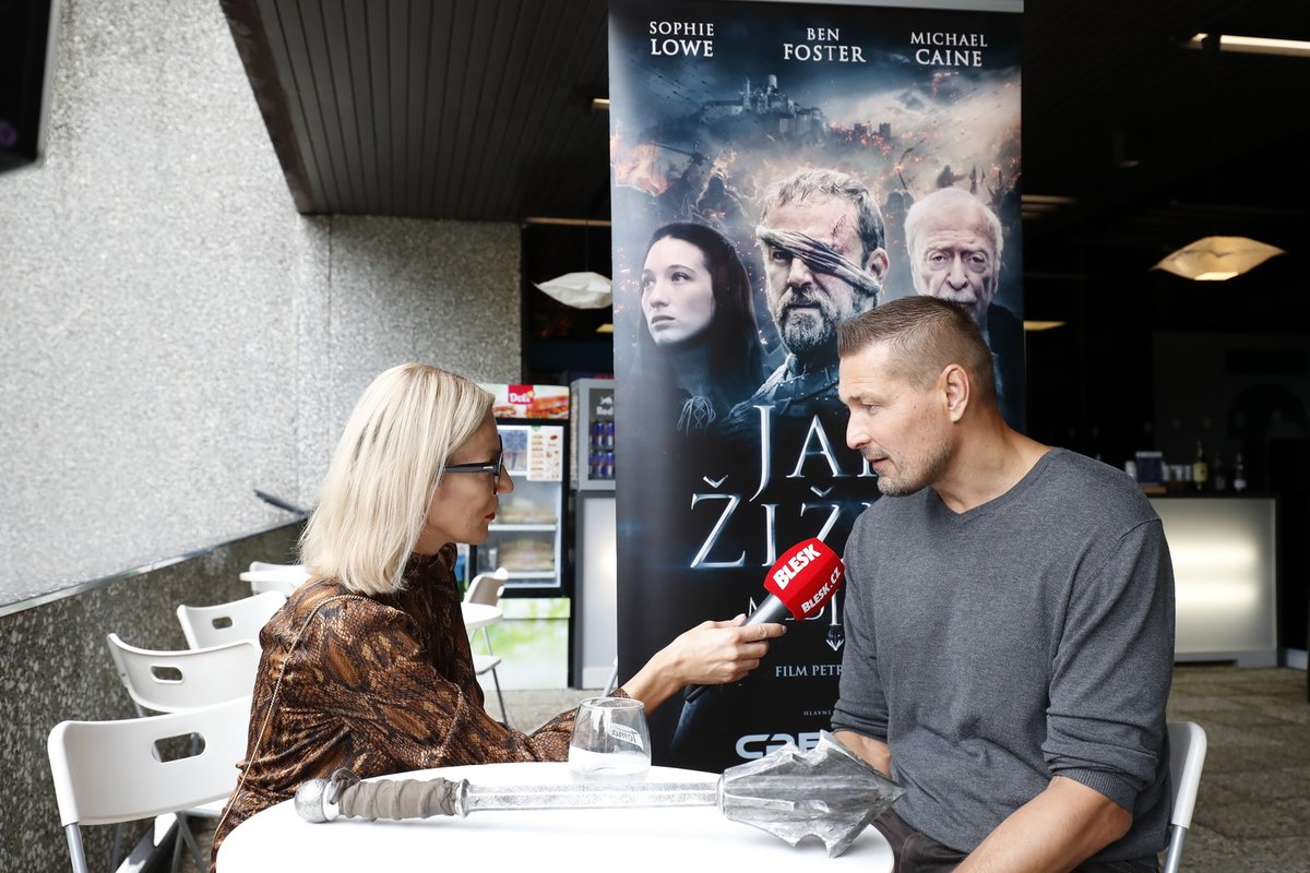 Petr Jákl na projekci filmu Jan Žižka