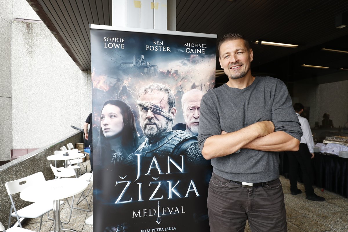 Petr Jákl na projekci filmu Jan Žižka