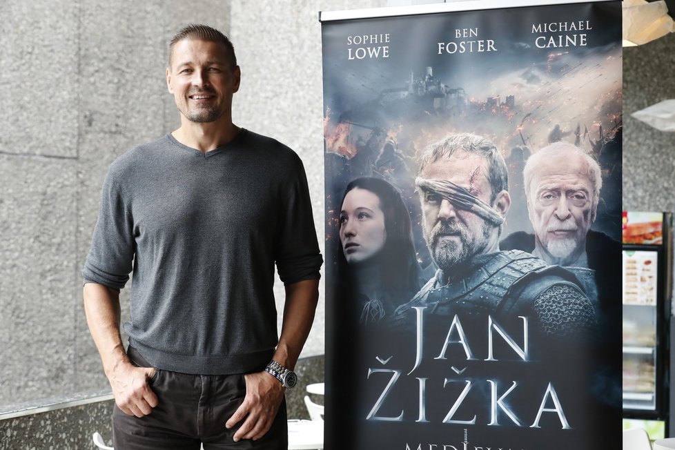 Petr Jákl na projekci filmu Jan Žižka