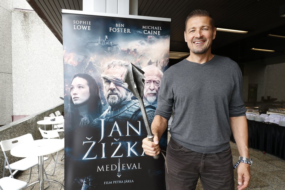 Petr Jákl na projekci filmu Jan Žižka