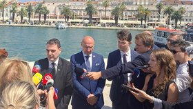 Ministr zahraničí Macinka v Chorvatsku uctil české oběti tragické lodní nehody (23.7.2026)
