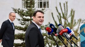 Petr Macinka (Motoristé) po schůzce s prezidentem Pavlem na Hradě (4.12.2025)