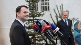 Petr Macinka (Motoristé) po schůzce s prezidentem Pavlem na Hradě (4.12.2025)