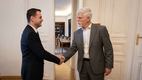 Předseda Motoristů Petr Macinka na jednání s prezidentem Petrem Pavlem (20. 11. 2025)