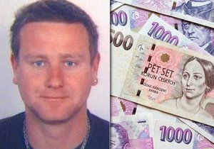 Policie hledá Petra Michala (37), kterého podezřívá z loupeže peněženky se 100 tisíci korunami.