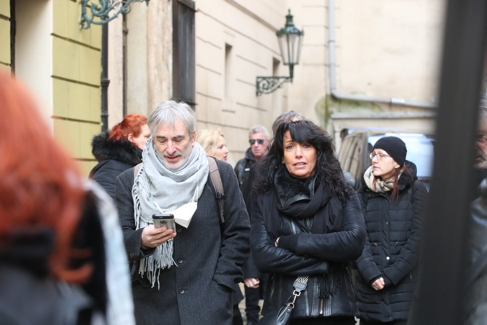 Pohřeb fotografa Petra Našice - Eva Čížkovská a Petr Vacek