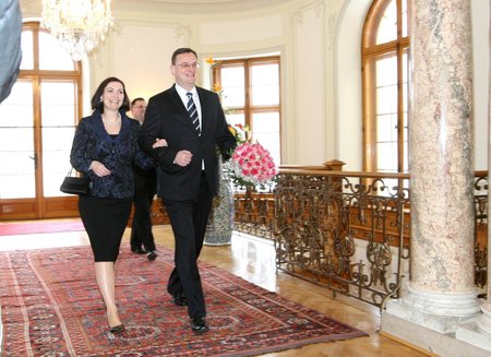 Petr Nečas s první ženou Radkou