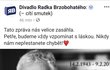 Vyjádření Divadla Radka Brzobohatého na Facebooku.