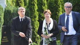 Andrej Babiš se přišel rozloučit s přítelem Otavou. Na snímku (vpravo) se šéfem Agrofertu Zbyňkem Průšou.