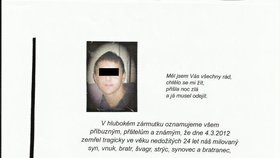 Parte Petra M., který byl brutálně spolu se svou přítelkyní Aničkou zavražděn v zahradní chatce na okraji Karviné