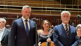 Petr Pavel a Peter Pellegrini zahájili koncert Státní filharmonie Košice v Praze (4. 11. 2025).