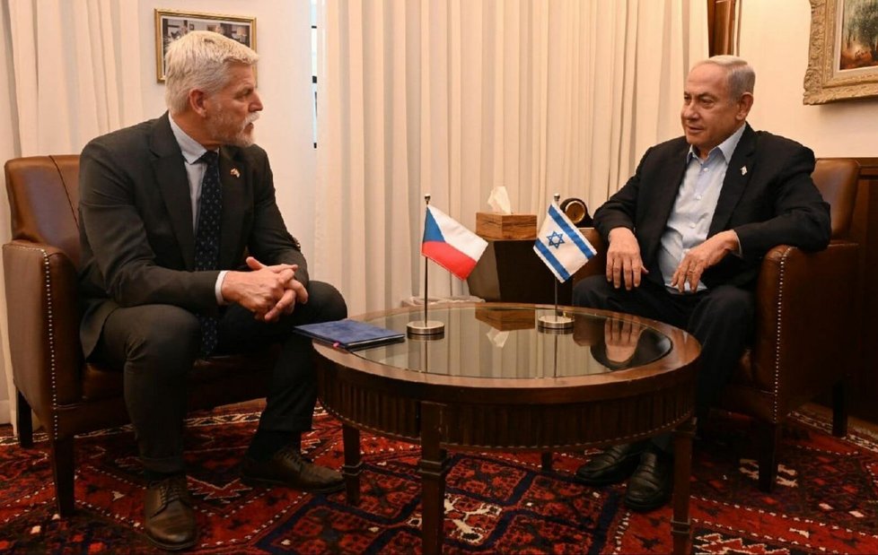 Prezident Petr Pavel se v Izraeli setkal s premiérem Benjaminem Netanjahuem (15.1.2024).