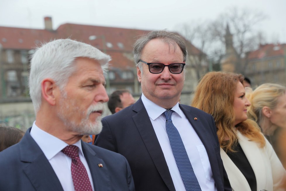 Prezident Petr Pavel na setkání s českými krajany v Berlíně u Památníku Berlínské zdi (21.3.2023)