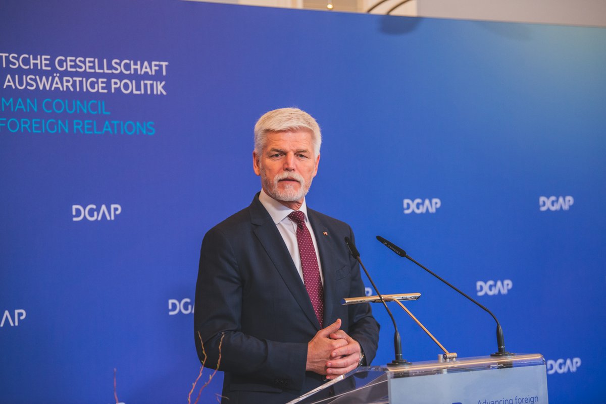 Nově zvolený prezident Petr Pavel vystoupil v Německé společnosti pro zahraniční politiku (DGAP) při návštěvě Německa 