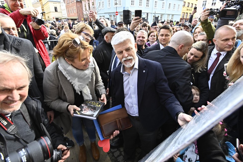 Zvolený prezident Petr Pavel v České Kamenici (23. 2. 2023)