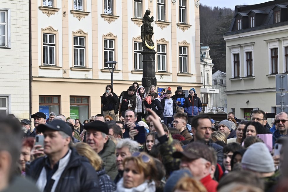 Zvolený prezident Petr Pavel v České Kamenici. (23.2.2023)