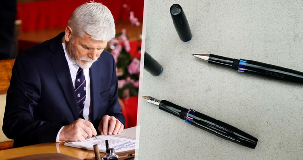 Pavel s Pekarovou draží pero, kterým podepsal slib: Peníze dostanou samoživitelky
