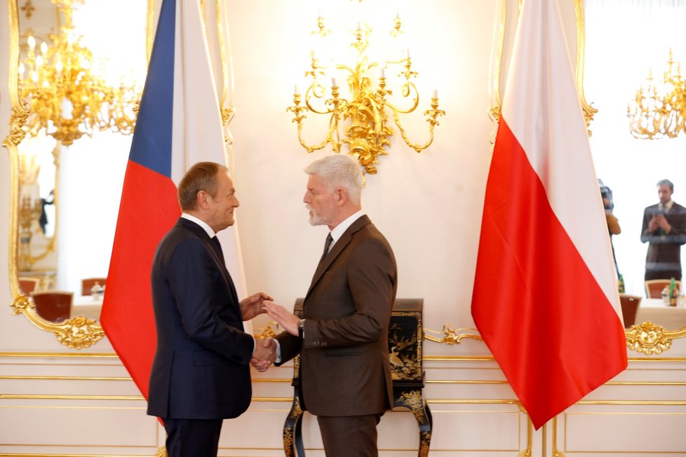 Polský premiér Donald Tusk na Pražském hradě u prezidenta Petra Pavla. (27.2.2024)