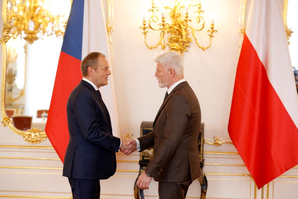 Polský premiér Donald Tusk na Pražském hradě u prezidenta Petra Pavla. (27.2.2024)