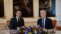Petr Pavel s Emmanuelem Macronem během návštěvy francouzského prezidenta v Praze (5.3.2024)