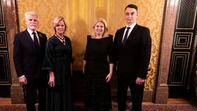 Petr a Eva Pavlovi se Zuzanou Čaputovou a Jurajem Rizmanem na Cenách Paměti národa (17.11.2025)