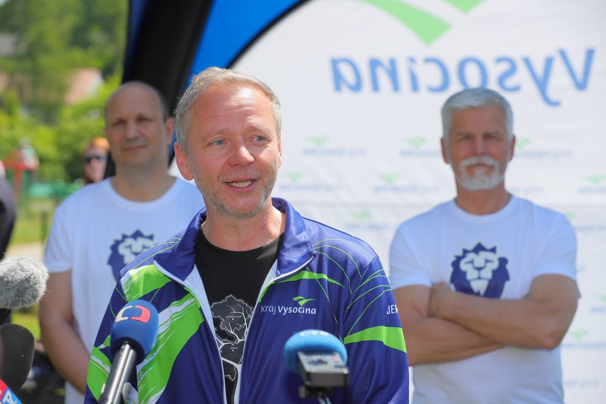 Prezident Petr Pavel s manželkou Evou na návštěvě outdoor sportoviště Český mlýn v Jihlavě. (25.5.2023)