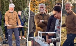 Pavel s Evou na „brigádě“ v Lánech: Se zaměstnanci sázeli stromy  Pavel s Evou na „brigádě“ v Lánech: Se zaměstnanci sázeli stromy