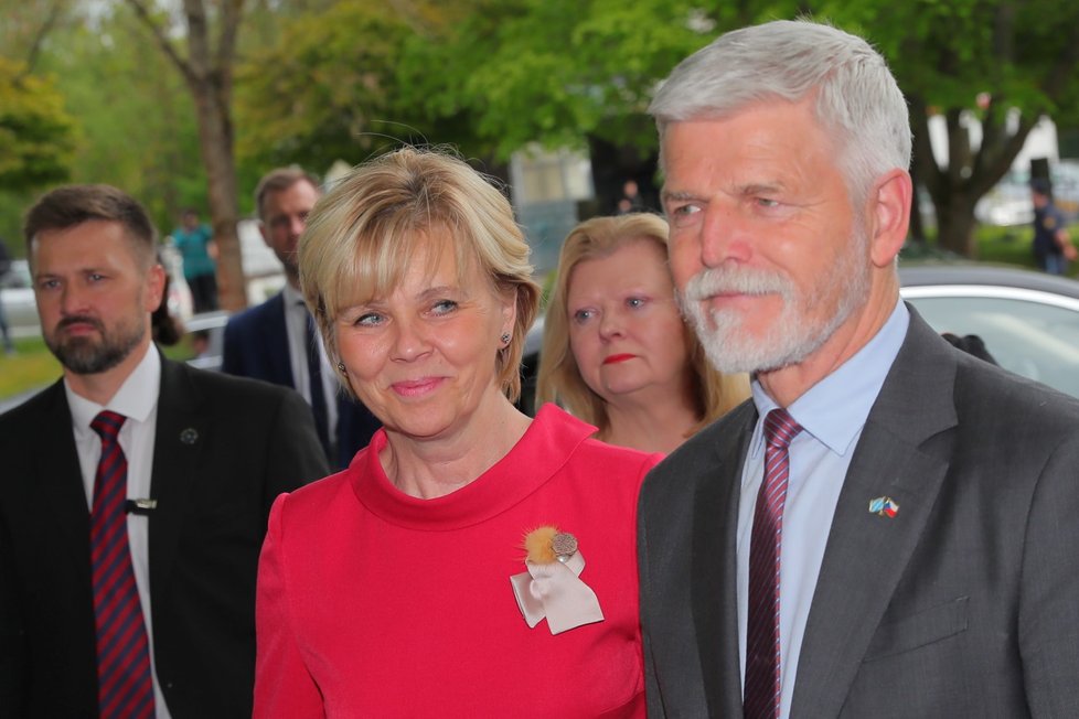 Prezident Petr Pavel s první dámou na zahájení Bavorsko-českých týdnů přátelství (19.5.2023)