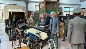 Prezident Petr Pavel v Muzeu vojenských vozidel a motocyklů v Římě