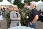 Tankový den v Lešanech: Prezident Petr Pavel a ministraně obrany Jana Černochová. (2.9.2023)