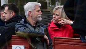 Petr Pavel s první dámou Evou v Národní přírodní rezervaci Soos (11.11.2025)