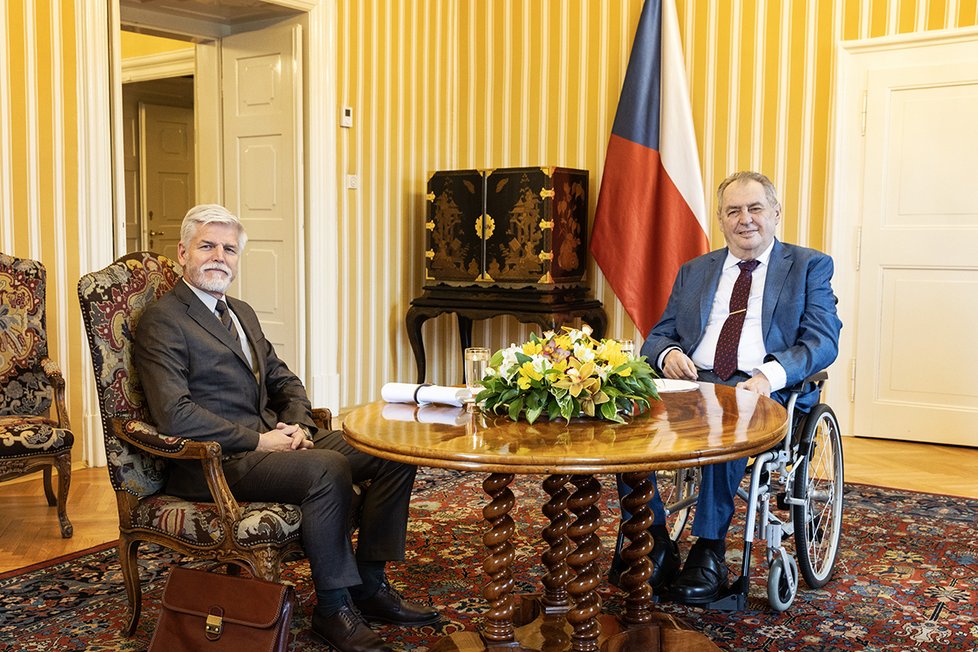 Setkání Petra Pavla s Milošem Zemanem na zámku v Lánech