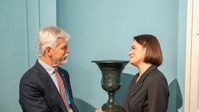 Setkání Petra Pavla s běloruskou opoziční vůdkyní Svjatlanou Cichanouskou