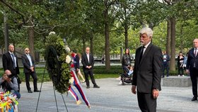 Petr Pavel uctil oběti útoků na Světové obchodní centrum (21. 9. 2026).