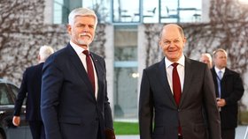 Prezident Petr Pavel s německým kancléřem Olafem Scholzem (21. 3. 2023)