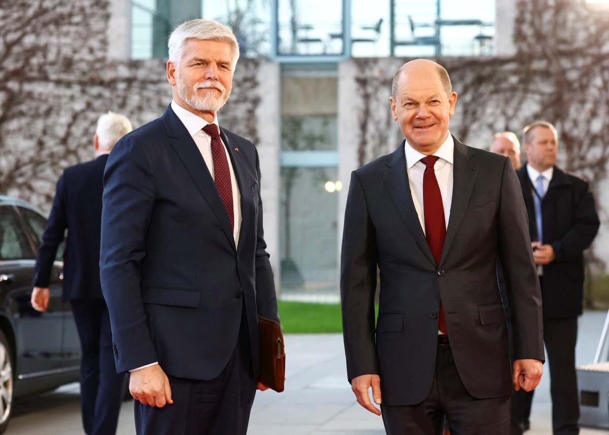 Prezident Petr Pavel s německým kancléřem Olafem Scholzem (21.3.2023)