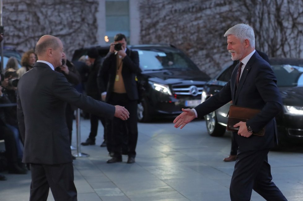 Prezident Petr Pavel s německým kancléřem Olafem Scholzem (21.3.2023)