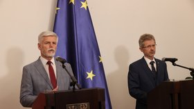 Tisková konference Petra Pavla a Miloše Vystrčila (ODS), 25. 4. 2023, Praha.