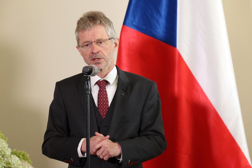Předseda Senátu Miloš Vystrčil po jednání nejvyšších ústavních činitelů s prezidentem Petrem Pavlem (31. 5. 2023)