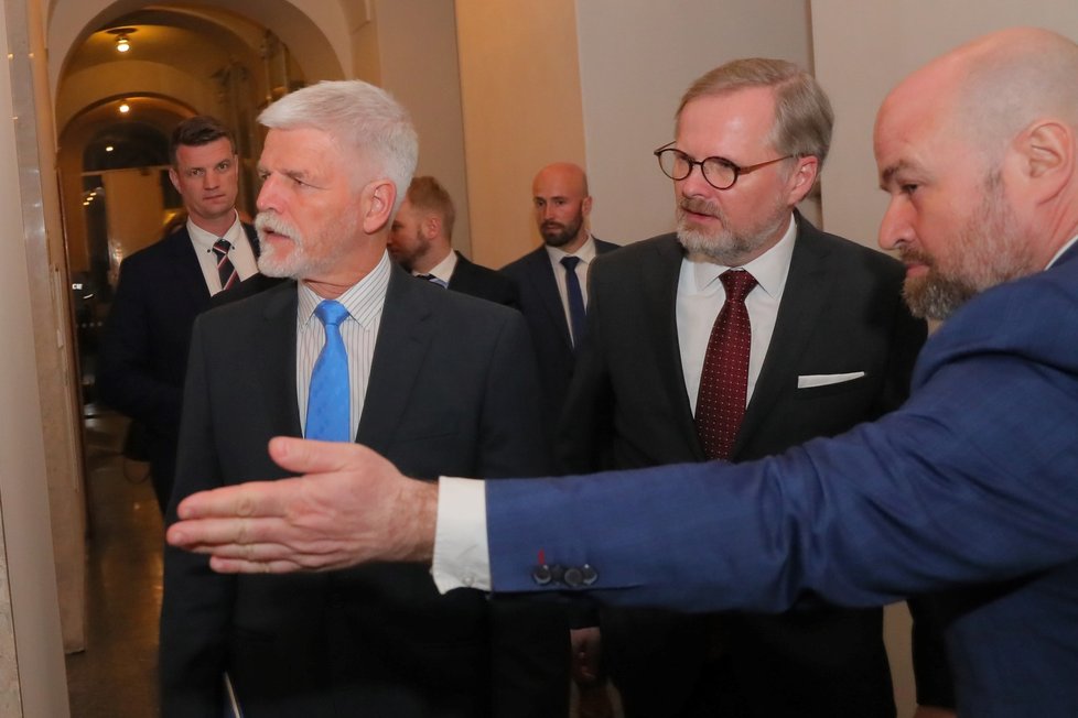 Tisková konference prezidenta Petra Pavla a premiéra Petra Fialy (2.5.2023)