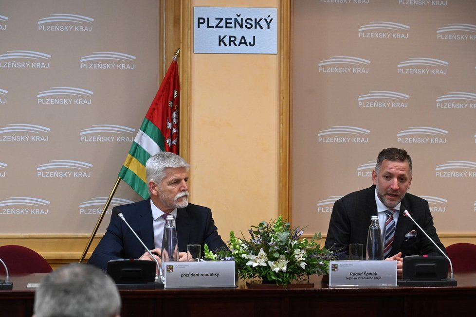 Prezident Petr Pavel na jednání se zastupiteli Plzeňského kraje (23.1.2024)